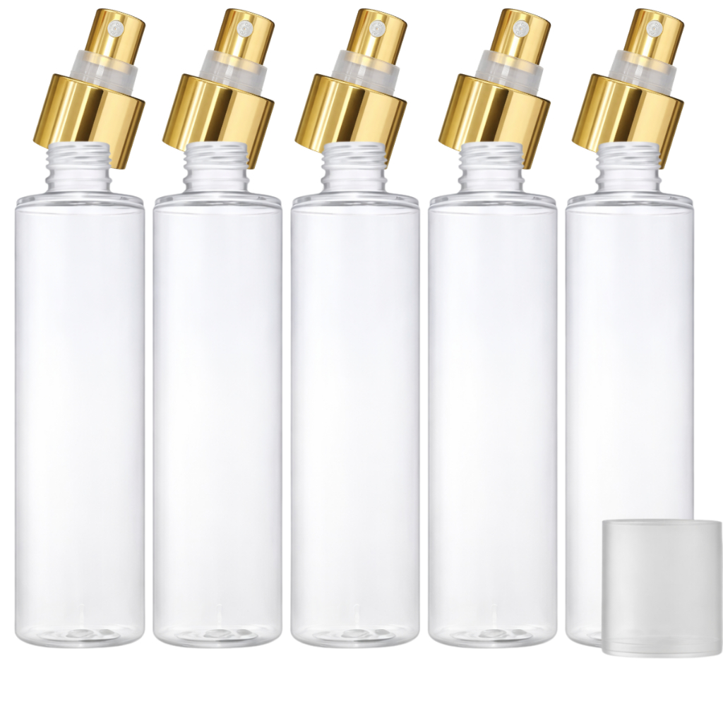 Kit Frasco Body Splash Perfumaria Fina 200ml Com Sobretampa Valvula Semi Luxo Dourado R24/410 em Oferta na Shopee