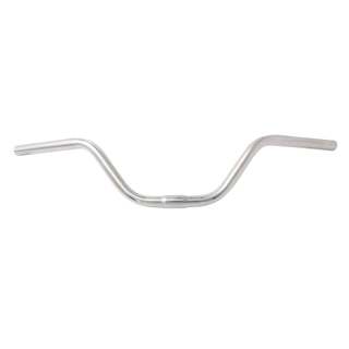 Guidão Bicicleta Curvo Aço Poti Polido 680x125mm Resistente Durável MTB Urbana
