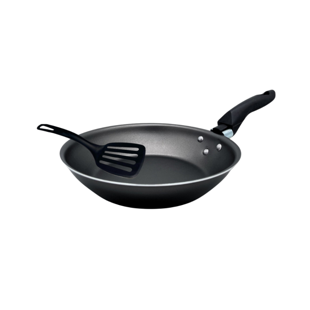 Frigideira Francesa 24 cm Antiaderente Teflon Não Gruda com Espátula Cor Grafite