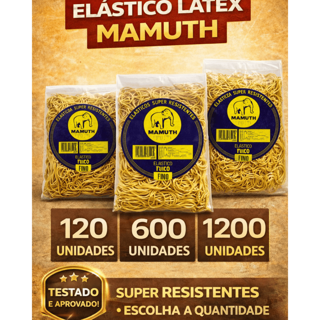 Elástico Fino Comércio Dinheiro Caixa Escritório Latex Pct em Oferta na Shopee