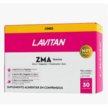 Lavitan Testo Feme Zma Vitalidade Libido Apetite Sexual Para Mulher 30 Comprimidos Cimed