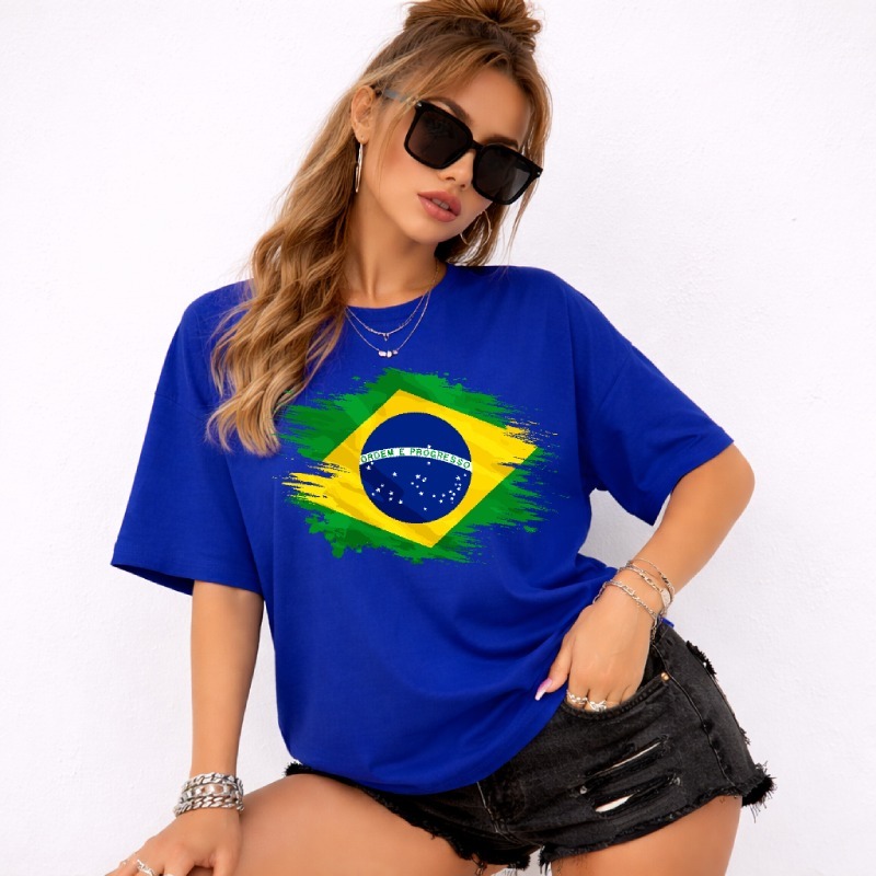 Camiseta Bandeira do Brasil Feminino Streetwear - Estilo, Conforto e Orgulho Nacional!