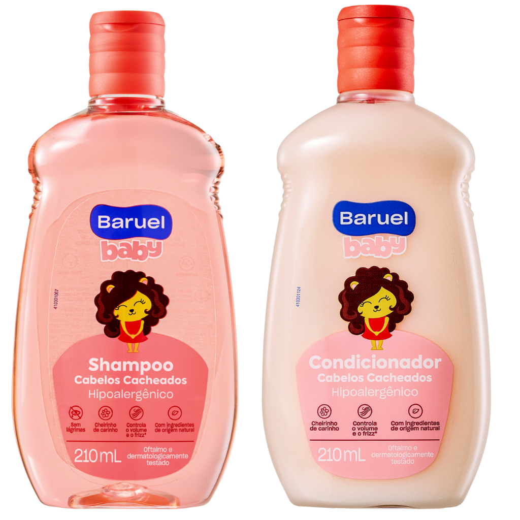 Kit Shampoo + Condicionador Baruel Baby cabelos cacheados 210ml cada