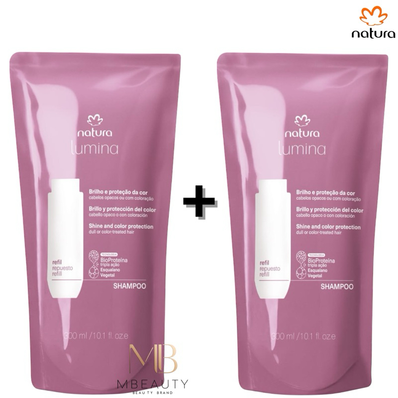 Shampoo Natura Lumina Brilho e Proteção da Cor Kit 2 Unidades.