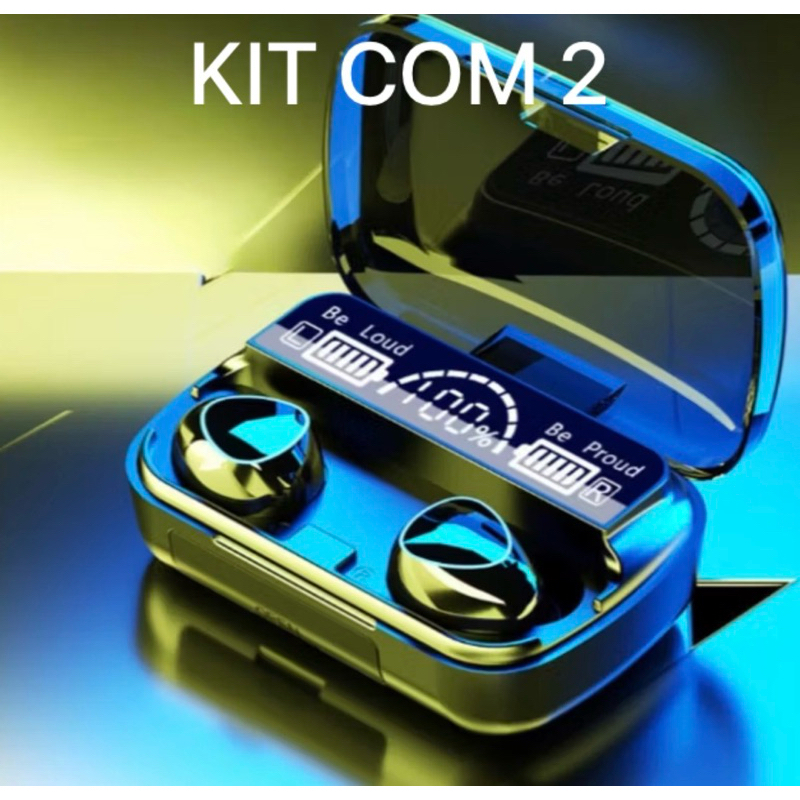 Fone de Ouvido Bluetooth M10 com Display LED e Estojo de Carregamento em Oferta na Shopee