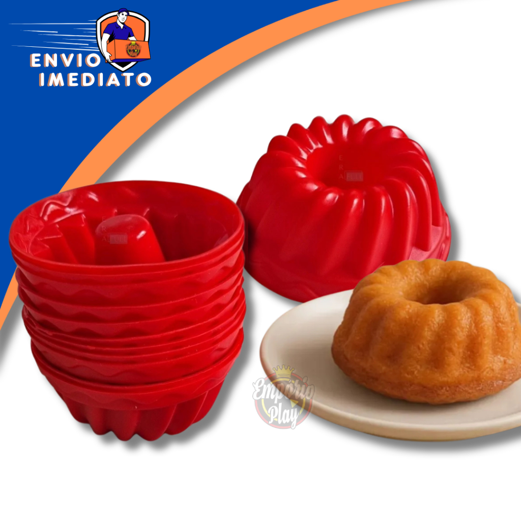 Forminha Mini Forma Pudim de Silicone Vulcãozinho Antiaderente