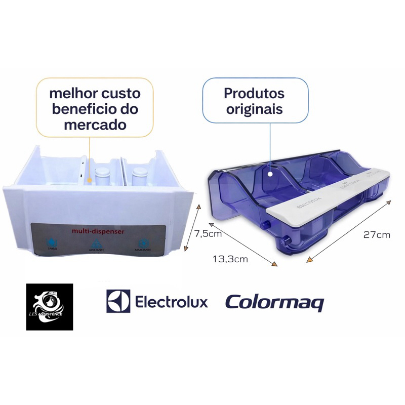 Dispenser Electrolux & Colormaq Lpa16 Lpr16 16kg Lca11 11kg – Gaveta de Sabão | Melhor Custo-Benefício — R$ 39,90 em Shopee