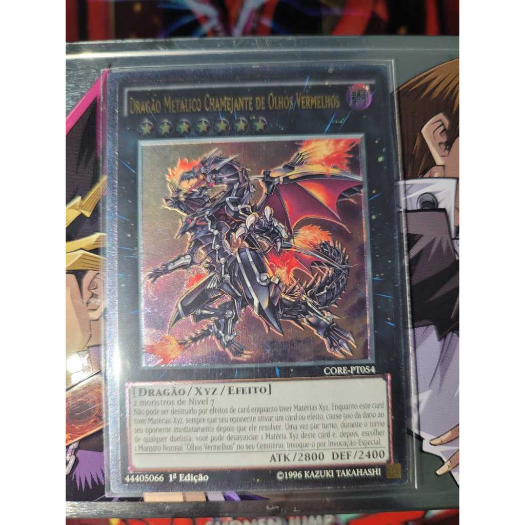 Dragão Metálico Chamejante de Olhos Vermelhos - Raridade ULTIMATE - Yugioh! Original Konami.