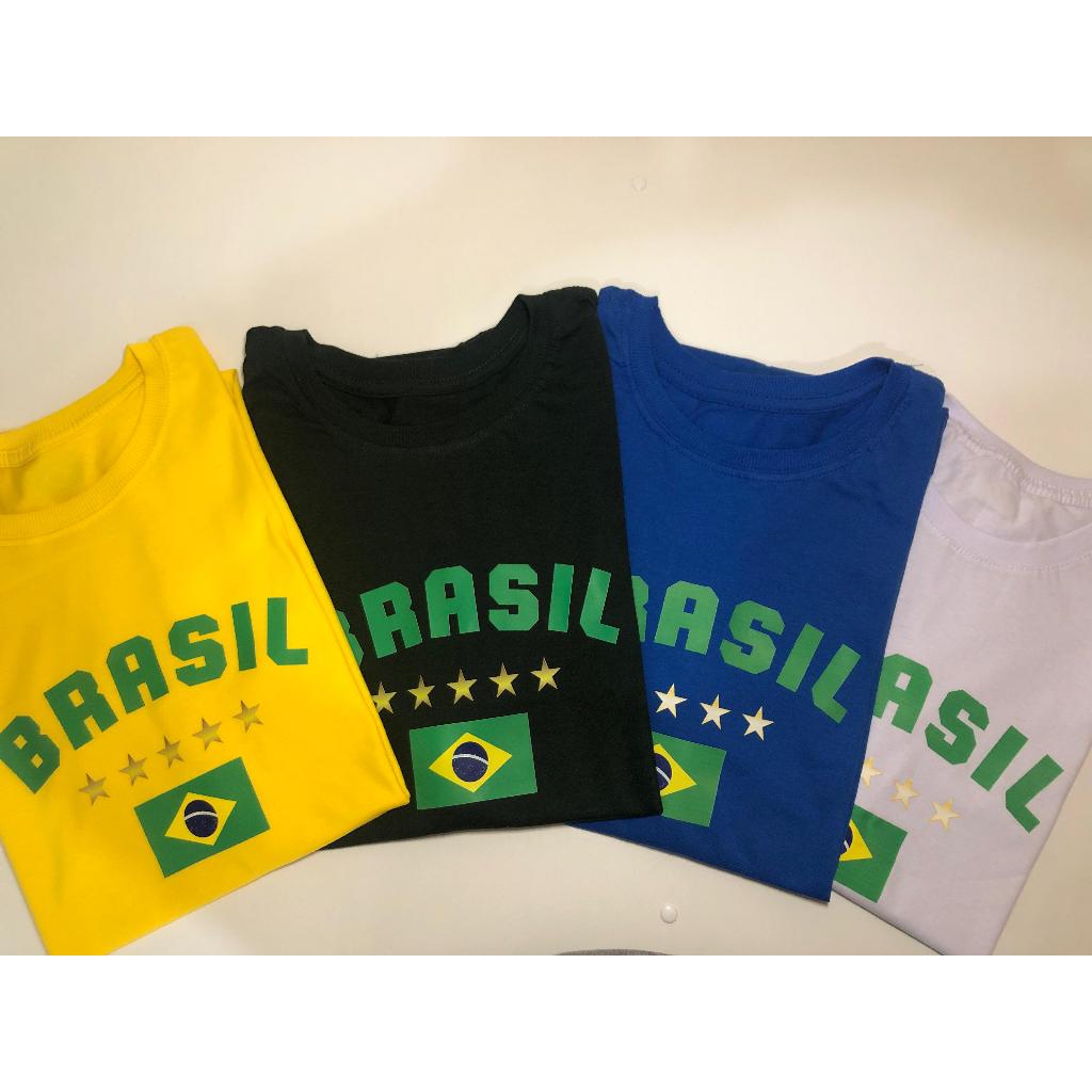 Camiseta Brasil Copa do Mundo Unissex 100% Algodão Seleção Brasileira