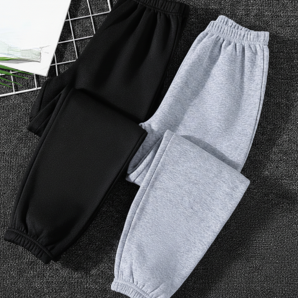 Kit com 2 Calças de Moletom Premium com Catraca Ajustável em Oferta na Shopee