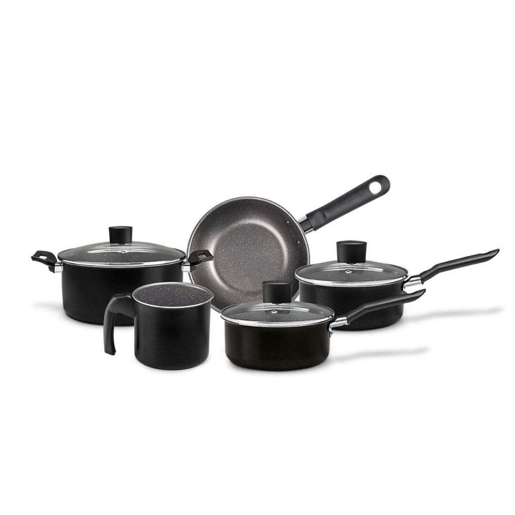 Jogo de Panelas Brinox Ceramic Life Naturalle 5 Peças Preto Ebony em Oferta na Shopee