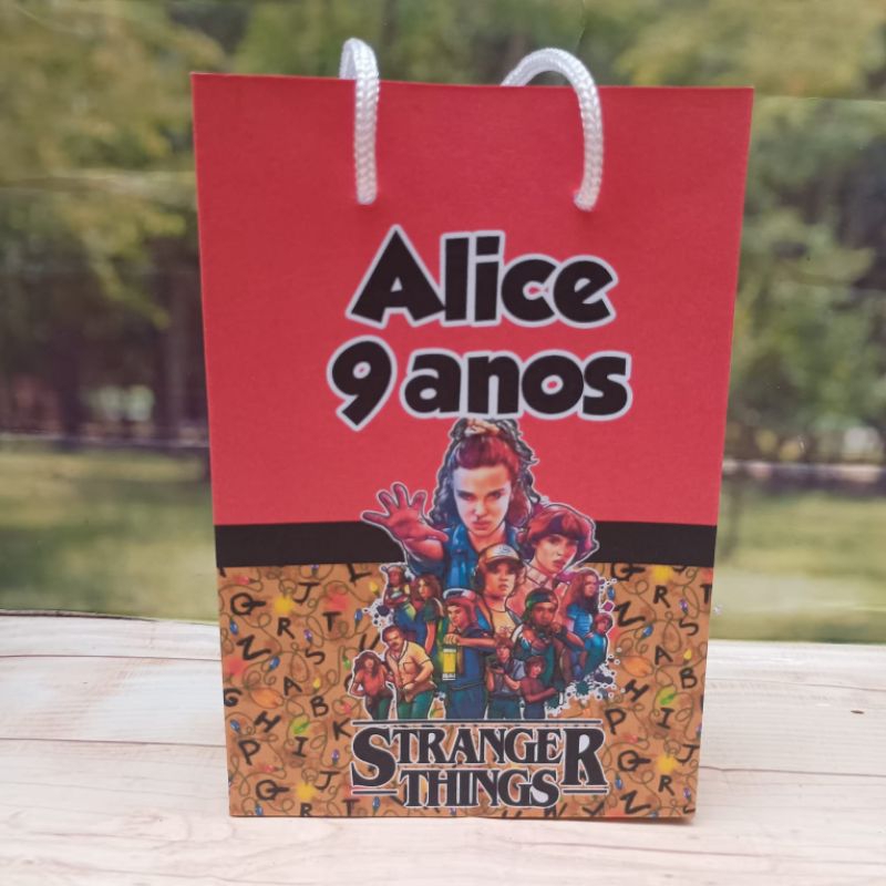 PEGUE E MONTE - Sacolinhas Stranger Things personalizadas tamanho P/ lembrancinhas - Sacolinhas - Aniversário em Oferta na Shopee