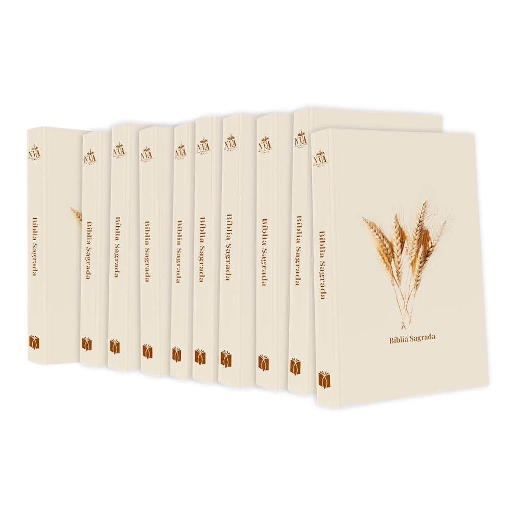 Kit 10 Bíblias Sagrada Trigo | NVA | Capa Brochura em Oferta na Shopee