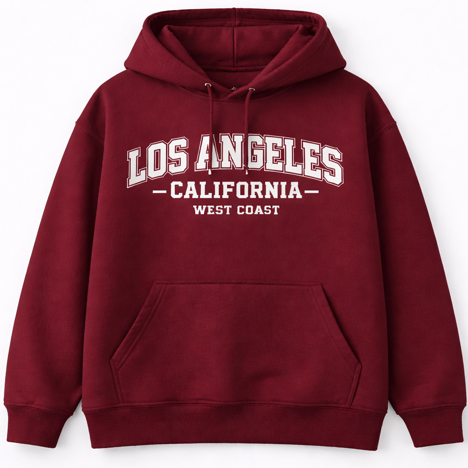 Moletom Los Angeles California Masculino – Casaco com Capuz Estilo College Inverno