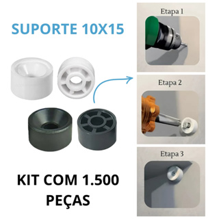 1.500 Und - Suporte de Prateleira 10x15 Redondo Branco ou Preto Bolinha para Móveis Armário em Oferta na Shopee