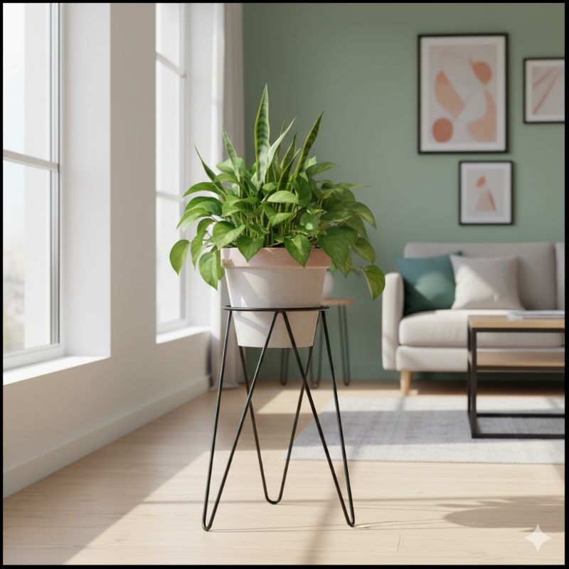 suporte triple para vaso de planta 30X18