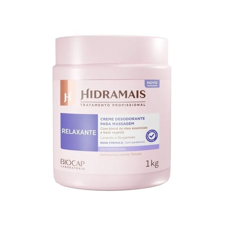 Creme para Massagem Relaxante 1kg Alívio e Bem-estar HidraMais 1Kg