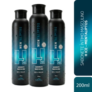 Kit H Ice Sabonete Íntimo Masculino Mentaliptos Ice Elimina Odores Refrescante Vegano 200ml em Oferta na Shopee