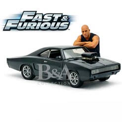 Carrinho Dodge Charger Filme Velozes e Furiosos Miniatura 1:32 • Abre Portas • Metal • Fricção