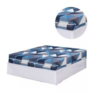 Capa de Colchão Casal/Solteiro  Com Zíper Estampada Tecido Resistente Lavável em Oferta na Shopee