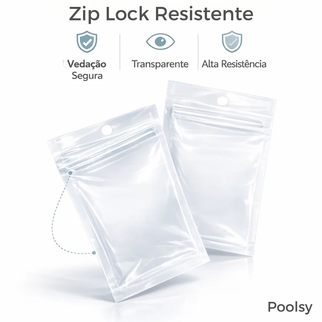 Saco Zip Lock Hermético Abre e Fecha 100 e 50 Unidades em Oferta na Shopee