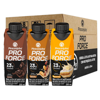 Kit 12 Bebidas Pro Force 3 Sabores Sortidos 23g de proteína Piracanjuba. em Oferta na Shopee