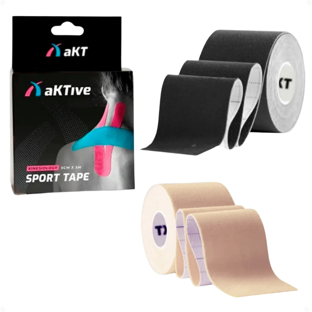 Kit 2 Bandagem Elástica Fita Kinesio Tape Elástica Fisioterapia Funcional Adulto Kinesiology Sport