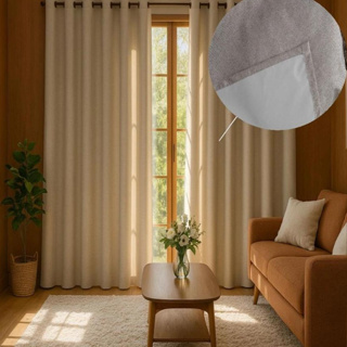 Cortina 100% Blackout Line Linho de 2,80  a 5 metros de largura  -  Vedação Total em Oferta na Shopee