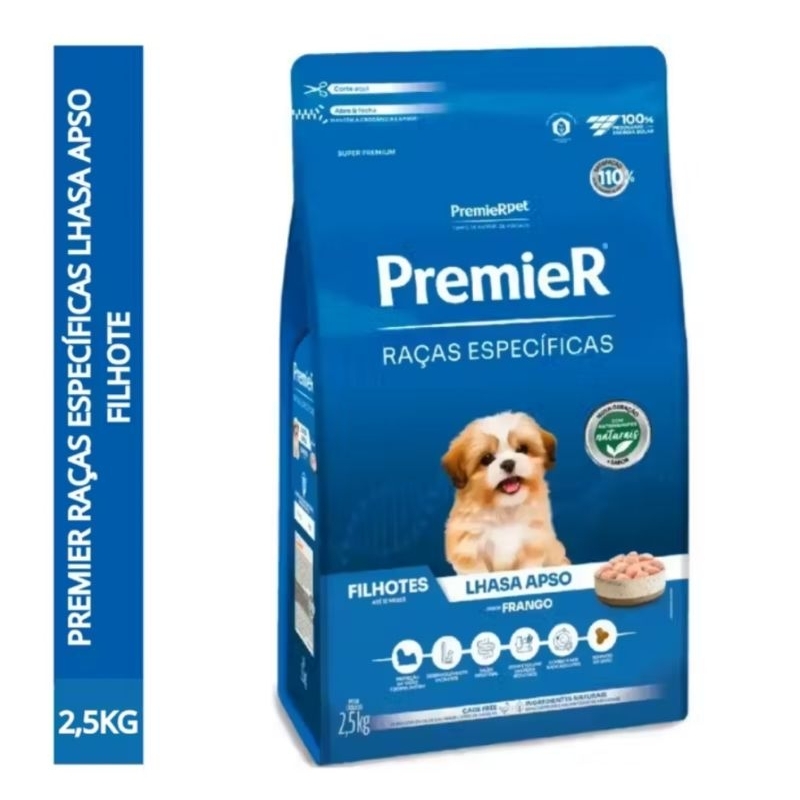 Ração Premier Raças Específicas Lhasa Apso filhote 2,5kg Val 03/27