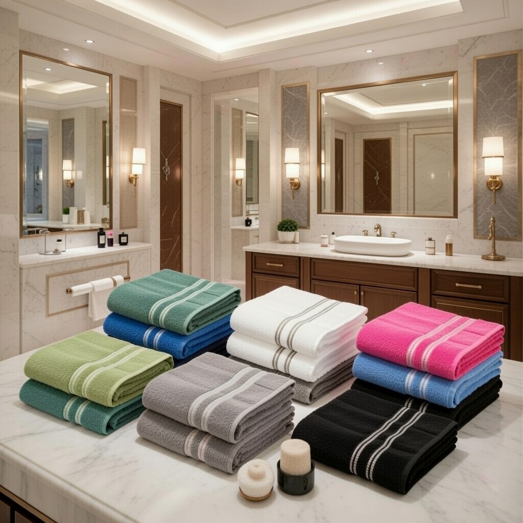 Detalhes do Kit 5 Toalhas de Banho Madri Ótima Absorção - 60x120cm Alta Absorção, 60cm x 120cm Conforto e Qualidade