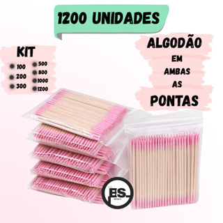 Palitos Com Algodão Alta Precisão Alinhamento Henna Limpeza Unha KIT 1200/1000/800/500/300/200/100 UN em Oferta na Shopee