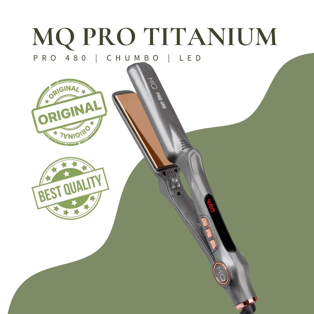 Prancha Profissional Chapinha Mq Pro 480º Titânio Chumbo 110