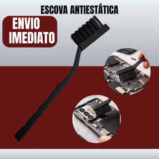 Escova Antiestática Esd para limpeza de eletrônicos