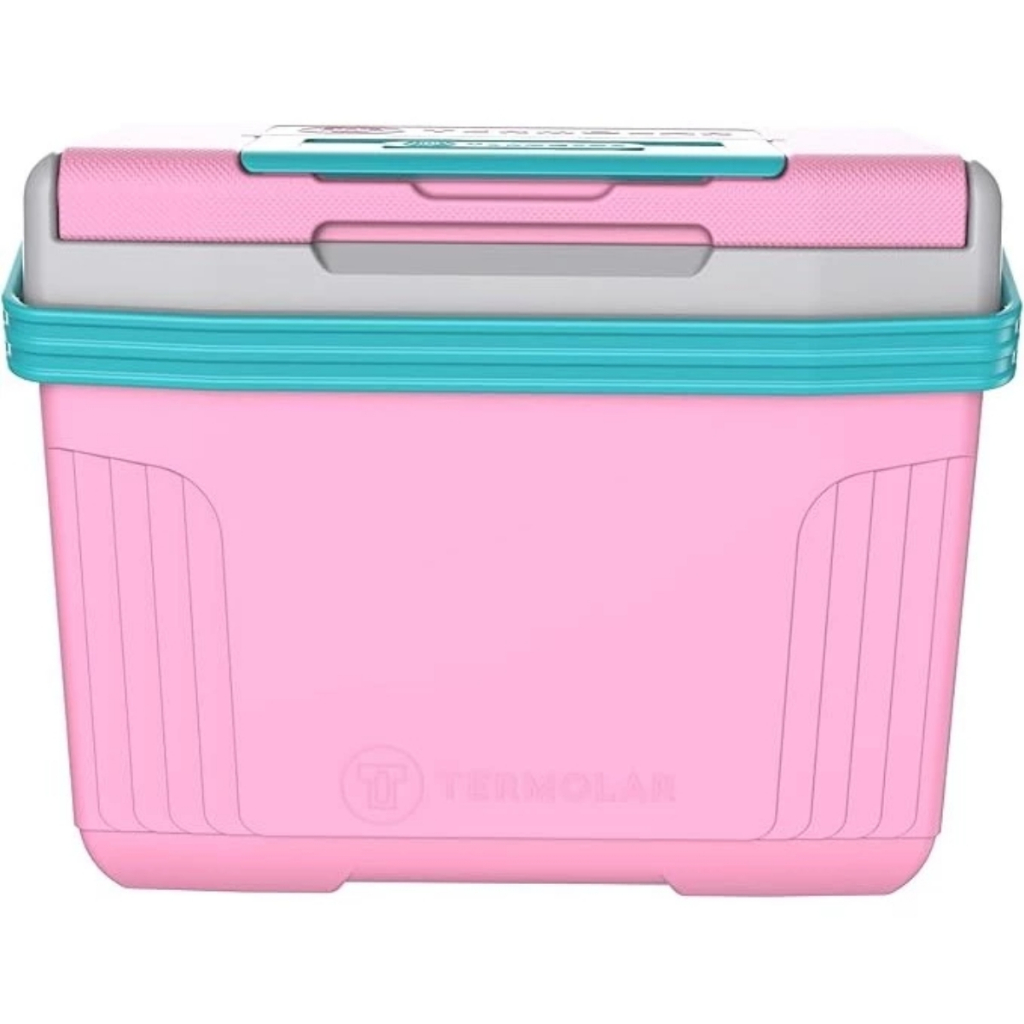 Caixa Cooler Térmica 8 Litros Cabe Ate 12 Latas com Porta Copo Termolar Rosa em Oferta na Shopee