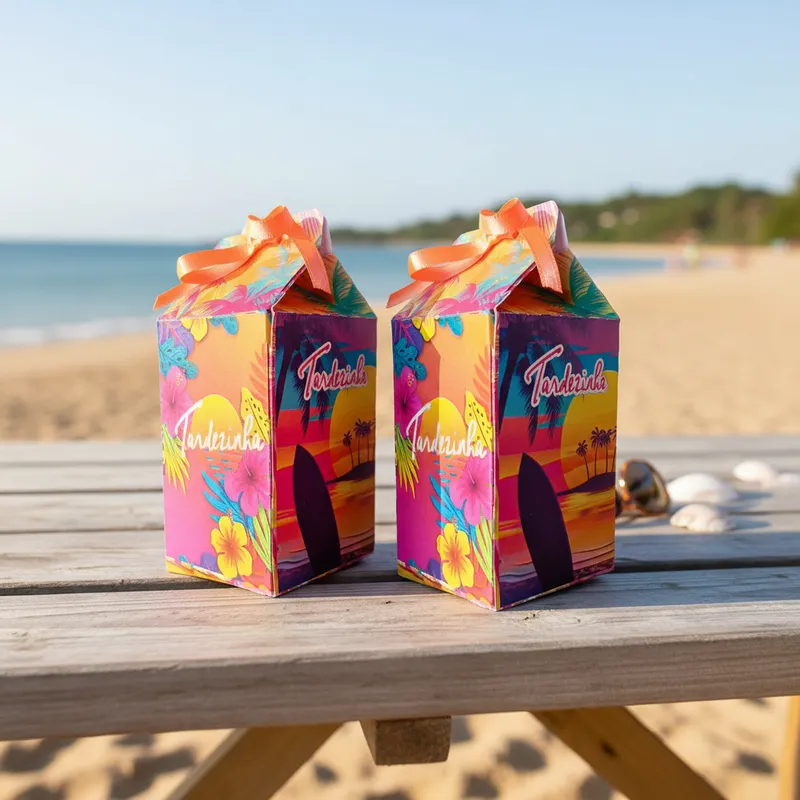 Kit 50 Caixinha Milk Tardezinha para Festa Infantil Lembrancinha