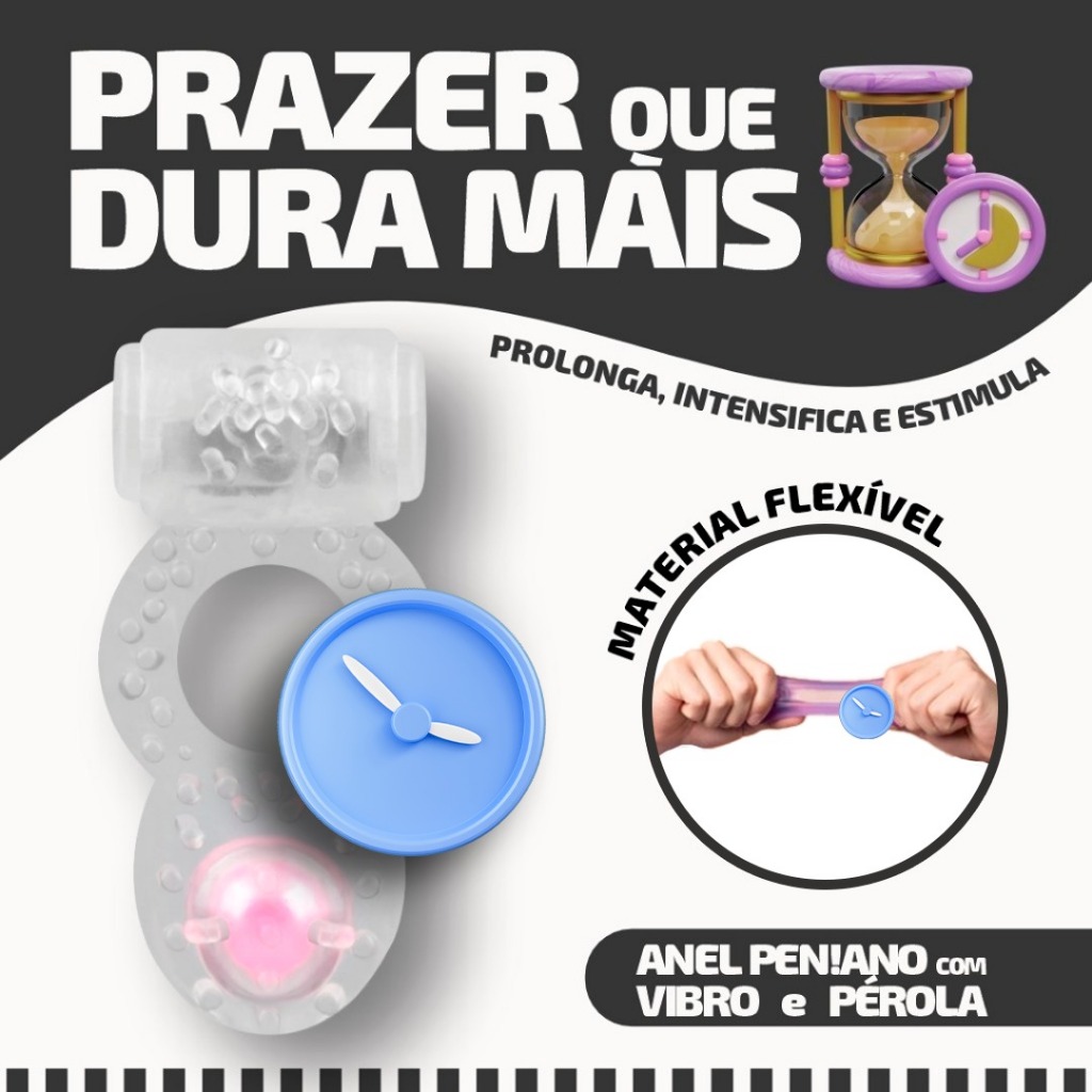ANEL COM VIBRO DUPLO PRAZER EM UM ÚNICO ACESSÓRIO em Oferta na Shopee