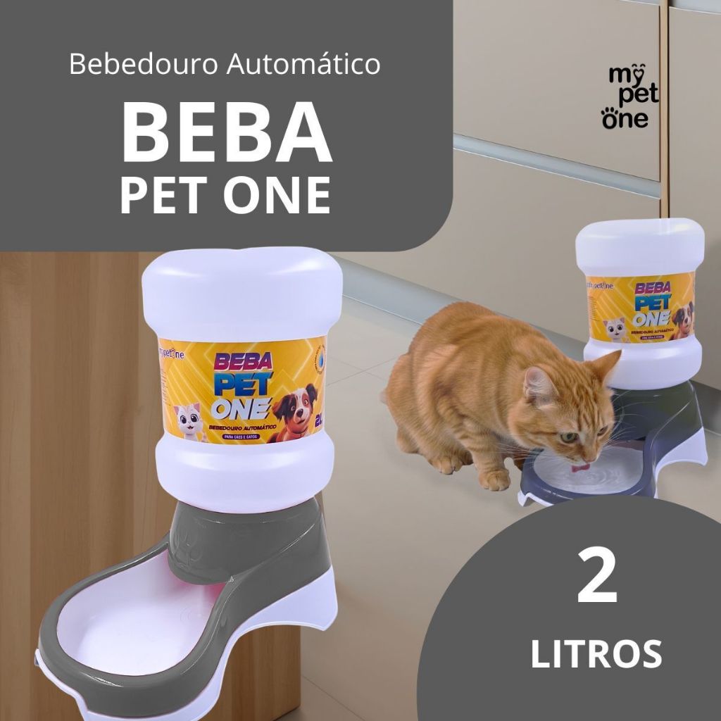 Bebedouro Automático Beba Pet One Nude Galão - 2 Litros em Oferta na Shopee