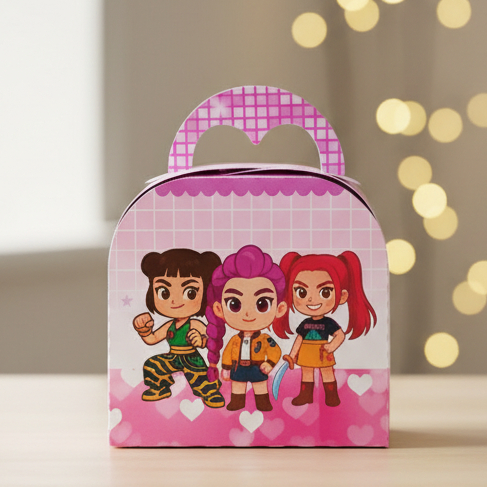 Caixa Maletinha Guerreiras do K-pop | Caixinhas Personalizadas Kit Festa Aniversário Lembrancinhas Mimos | PEGUE E MONTE