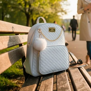 Mochila Feminina Bolsa Da Moda - Escolar - Universidade + Chaveiro Pompom em Oferta na Shopee