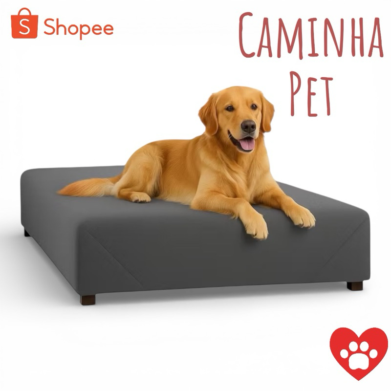 ENVIO IMEDIATO - Cama Pet Box Sem Cabeceira Cachorro Gato Porte Medio E Pequeno Tecido Suede -2 tamanhos em Oferta na Shopee