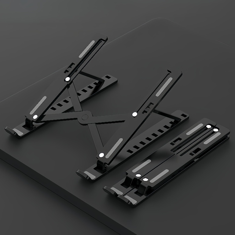 Imagem 1/2/5 Unidades Suporte Apoio De Notebook Laptop Compacto Articulado Preto Suporte Base