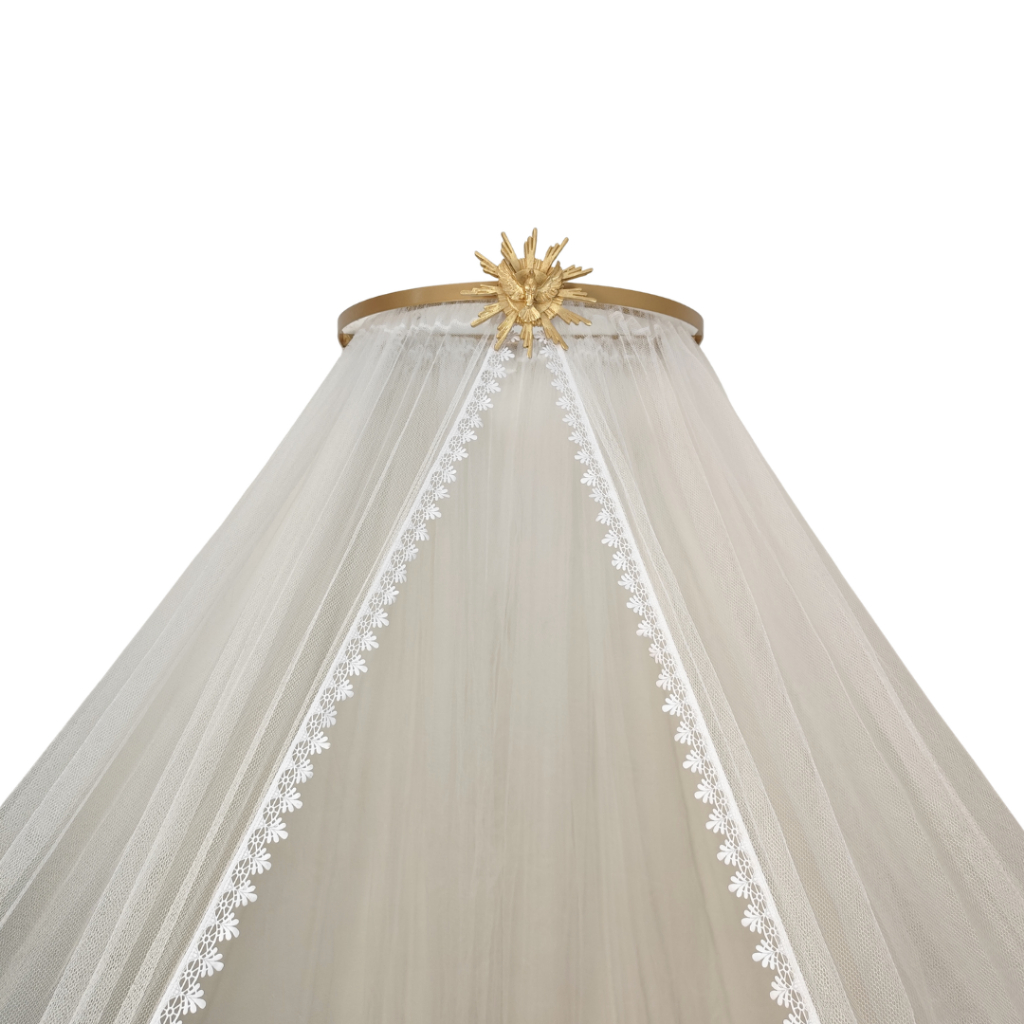 Dossel com mosquiteiro tule para berço quarto de bebê