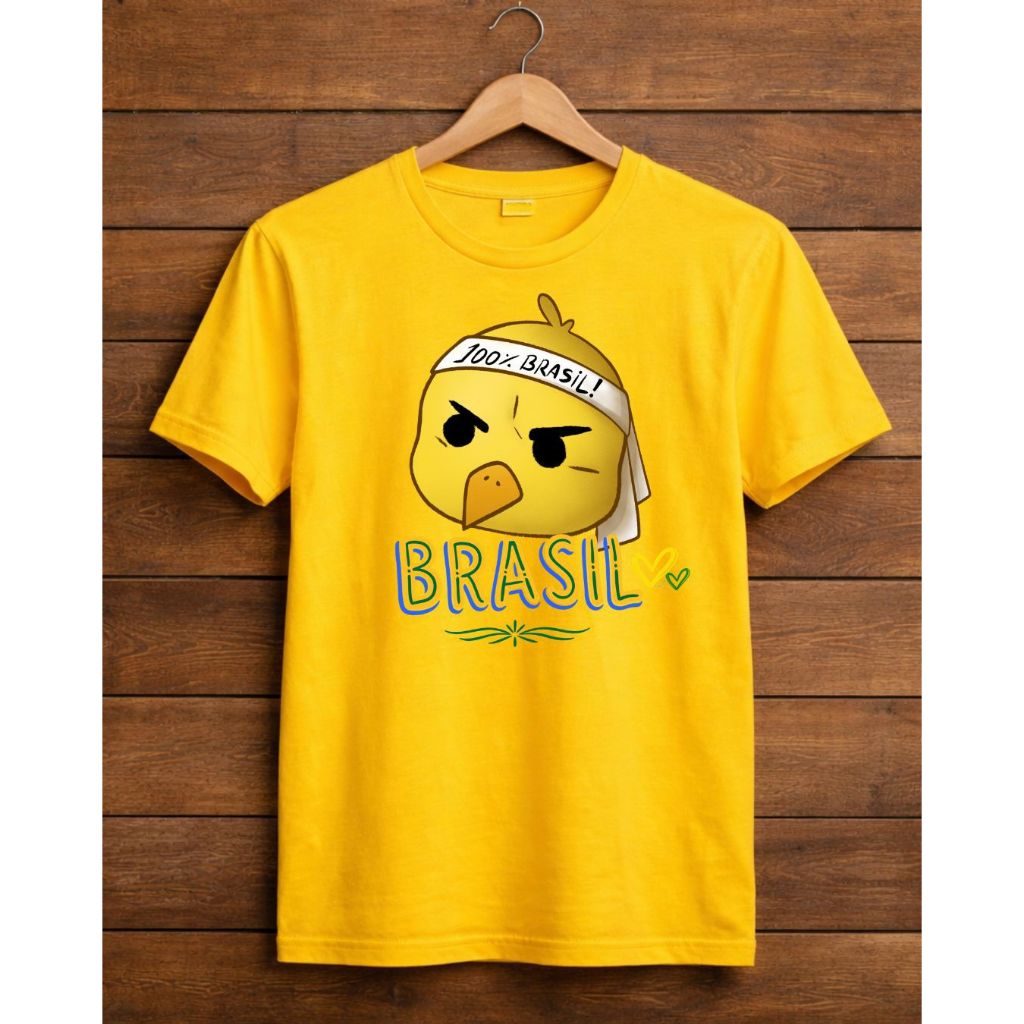 Camiseta Torcida Brasil Copa do Mundo Canarinho Hexa Campeão Exclusiva  Unissex Infantil Adulto Plus Size