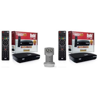 Kit 2 Bedinsat BS9900s + LNBF Duplo Universal Para Antena Parabólica Banda ku em Oferta na Shopee