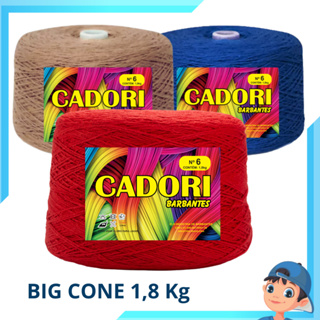 Barbante Cadori Nº 06 Big Cone 1.8 kg . Perfeito para Crochê e Tricô Artesanal - Cores Vibrantes em Oferta na Shopee