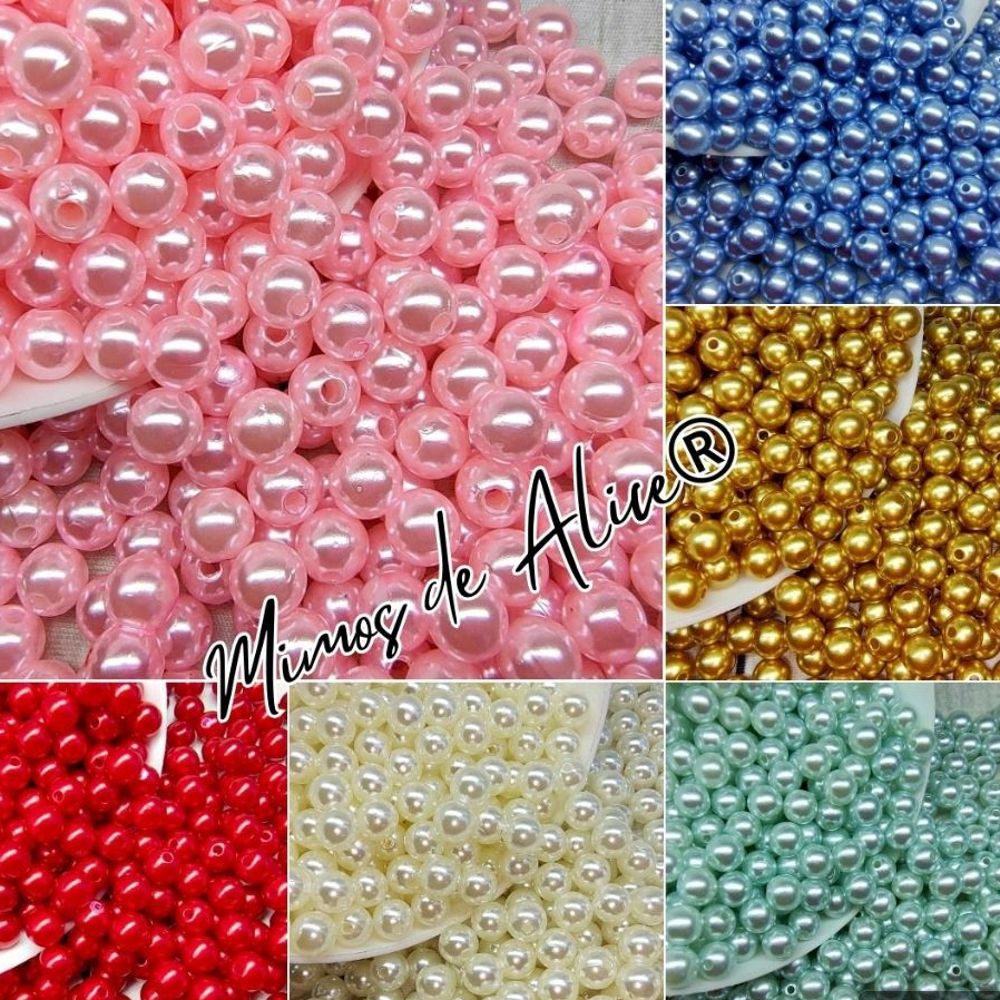 Aprox. 500/1000 pçs Perola Candy Color Várias Cores 8 mm Cor única bijuterias artesanato terços