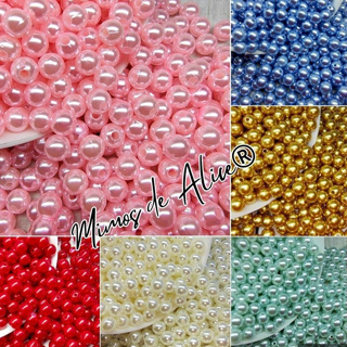 Aprox. 500/1000 pçs Perola Candy Color Várias Cores 8 mm Cor única bijuterias artesanato terços em Oferta na Shopee