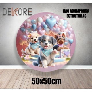 Painel Cachorros Cute 3D com Elastico em Oferta na Shopee