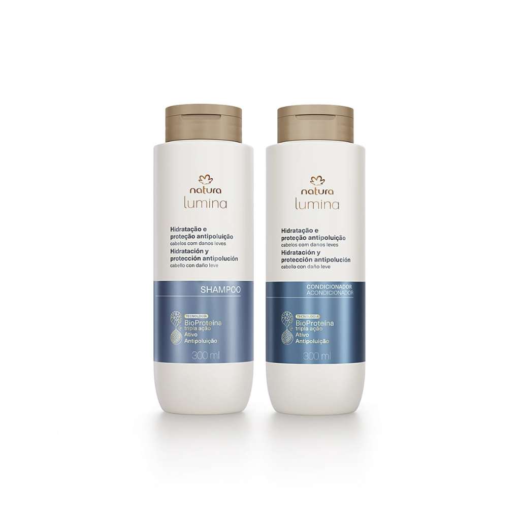 Kit Shampoo e Condicionador Hidratação e Proteção Antipoluição Lumina 2 un de 300 ml