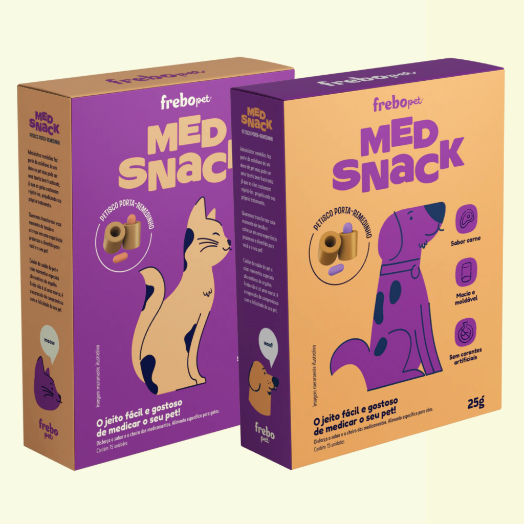 Petisco para Medicar MedSnack Cães / Gatos 25g Sabor Carne c/ 15 unidades